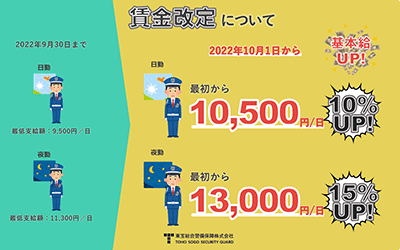 【お知らせ】交通誘導警備員の賃金改定（昇給）のお知らせ