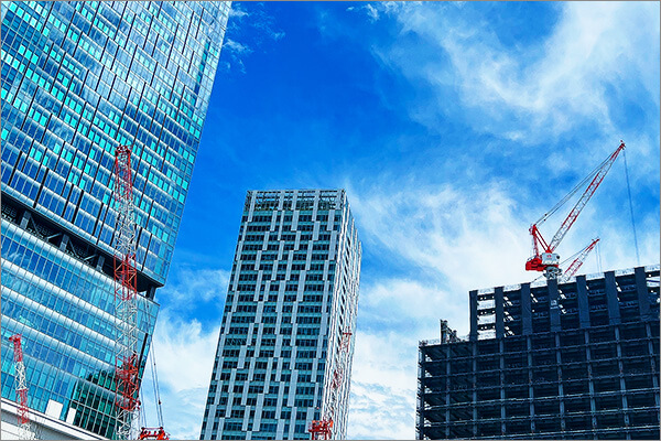 大規模な建設現場